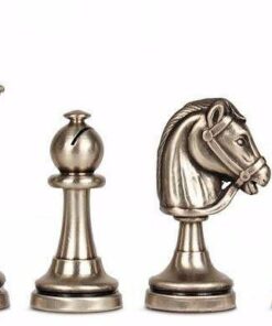 Jeu d'Echecs en Laiton Massif