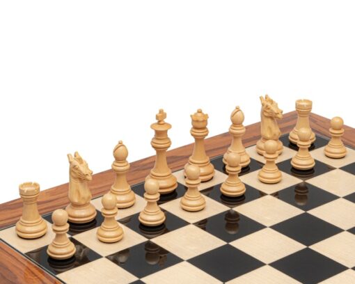 Jeu d'Échecs Italien Trapani en Bois d'Acacia et Bois de Buis